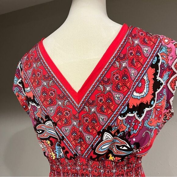 Kiara v-neck short sleeve mini dress western style size Small - Picture 8 of 13